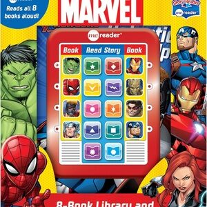 Marvel Interactive Me Reader with 8-Book Set - Red and Multicolored